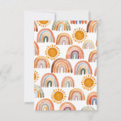 Waterverf Zonneregenboog Dank u Baby shower Bedankkaart (Achterkant)