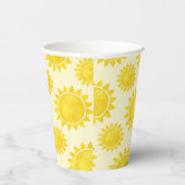 Waterverf Zonneschijn Verjaardag Papieren Kopjes – Papieren Bekers (Rechts)