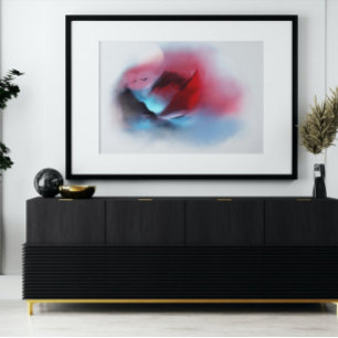 Waterverf Zonneschilderingen natuurlijke bergvogel Canvas Afdruk