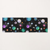 Waterverf Zonnestelsel Buiten de ruimte Kinderen Yogamat (Achterkant (horizontaal))