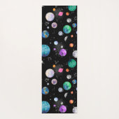 Waterverf Zonnestelsel Buiten de ruimte Kinderen Yogamat (Achterkant)