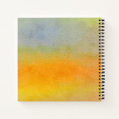 Waterverf Zonnevaste stellen BUCKET-LIJST Aangepas Notitieboek (Achterkant)