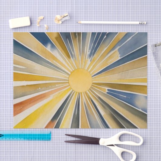 Waterverf zonnevlam tissuepapier (Craft)