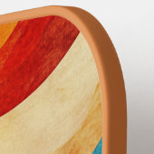 Waterverf zonsondergang kleurrijk wervelmonogram pickleball paddle (Links Detail)