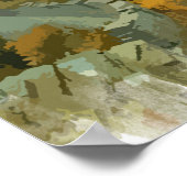 waterverf zonsondergang landschap met zen quote poster (Hoek)