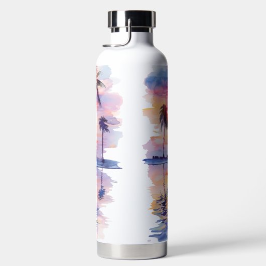 WATERVERF ZONSONDERGANG OP TROPISCH STRAND DOOR OC WATERFLES (Rechts)