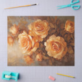 Waterverf zonsondergang oranje Engelse rozen Tissuepapier (Craft)