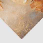 Waterverf zonsondergang oranje Engelse rozen Tissuepapier (Detail)