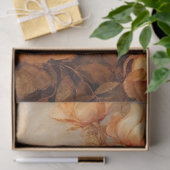 Waterverf zonsondergang oranje Engelse rozen Tissuepapier (Geschenk)