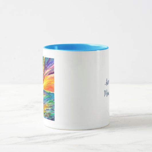 Waterverf Zonsondergang over het Water Mok (Midden)