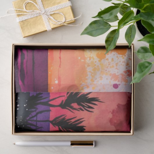 Waterverf Zonsondergang Serie Ontwerp 10 Tissuepapier (Geschenk)