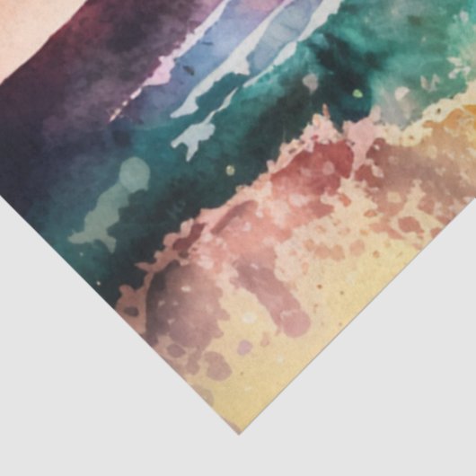 Waterverf Zonsondergang Serie Ontwerp 12 Tissuepapier (Detail)