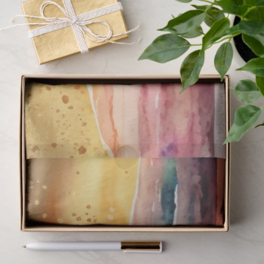 Waterverf Zonsondergang Serie Ontwerp 15 Tissuepapier (Geschenk)