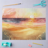 Waterverf Zonsondergang Serie Ontwerp 15 Tissuepapier (Craft)