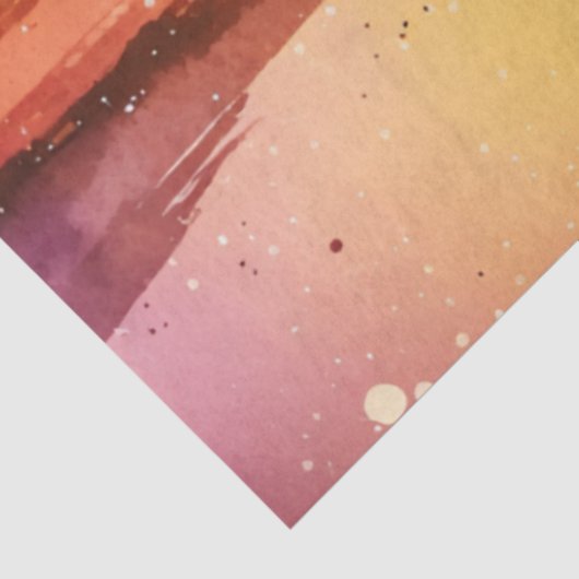 Waterverf Zonsondergang Serie Ontwerp 3 Tissuepapier (Detail)