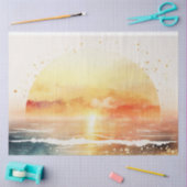 Waterverf Zonsondergang Serie Ontwerp 4 Tissuepapier (Craft)