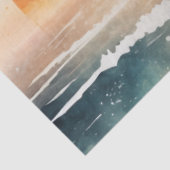 Waterverf Zonsondergang Serie Ontwerp 4 Tissuepapier (Detail)