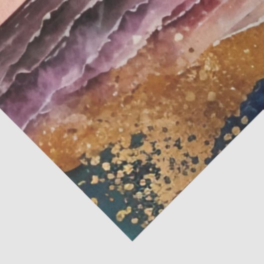 Waterverf Zonsondergang Serie Ontwerp 5 Tissuepapier (Detail)