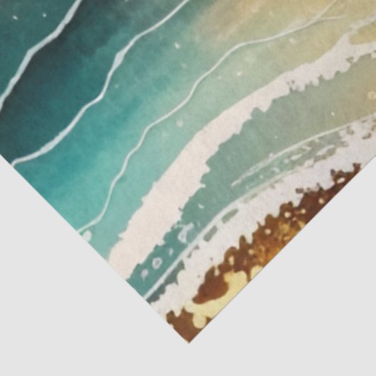 Waterverf Zonsondergang Serie Ontwerp 6 Tissuepapier (Detail)