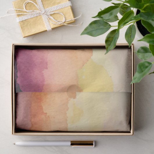 Waterverf Zonsondergang Serie Ontwerp 8 Tissuepapier (Geschenk)