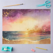 Waterverf Zonsondergang Serie Ontwerp 9 Tissuepapier (Craft)