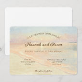 Waterverf zonsondergang zee kust pastel kleuren br kaart (Voorkant / Achterkant)