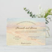 Waterverf zonsondergang zee kust pastel kleuren br kaart (Staand voorkant)