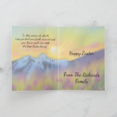 Waterverf zonsopgang aangepast beeldscherm Pasen Feestdagen Kaart (Binnen)