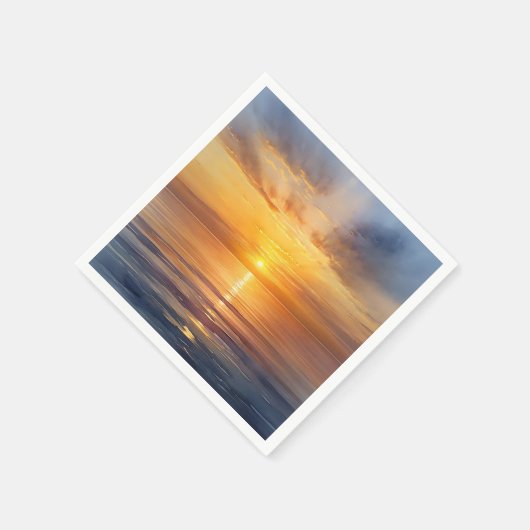 Waterverf zonsopgang boven rustig Zee Servet (Hoek)