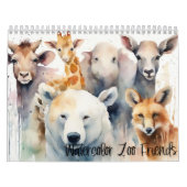 Waterverf Zoo Vrienden Kalender (Hoes)