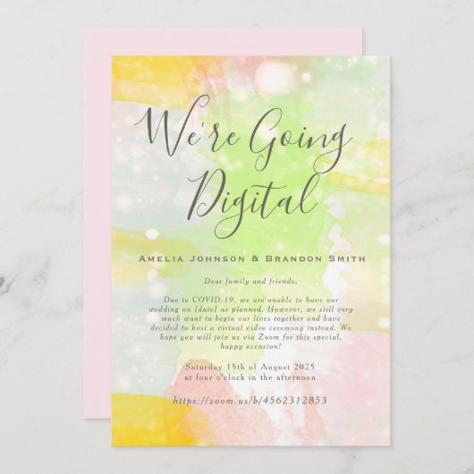 Waterverf Zoom Weddenschap Kaart (Voorkant / Achterkant)