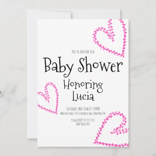 Waterverf Zorgt voor Baby shower van grote liefde Kaart (Voorkant)