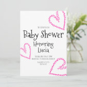 Waterverf Zorgt voor Baby shower van grote liefde Kaart (Staand voorkant)