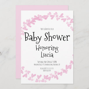 Waterverf Zorgvuldig Baby shower Kaart