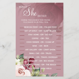 Waterverf Zou ze liever een douchespelkaart hebben Flyer