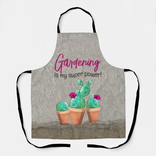 Waterverf - Zuidwest-bloeiende Cactus Rustic Schort (Voorkant)