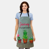 Waterverf - Zuidwest-bloeiende Cactus Rustic Schort (Gedragen)