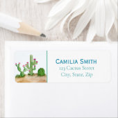 Waterverf - zuidwestelijke bloeiende cactus - Retu Etiket (Insitu)