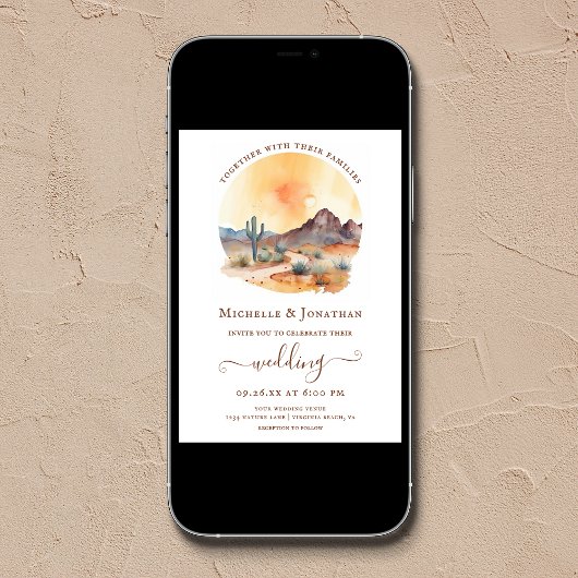 Waterverf zuidwestelijke woestijn alles in één bru kaart