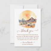 Waterverf Zuidwestelijke Woestijn en Cactus Bruilo Bedankkaart (Voorkant)