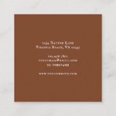 Waterverf Zuidwestelijke Woestijn en Cactus Vierkante Visitekaartje (Achterkant)