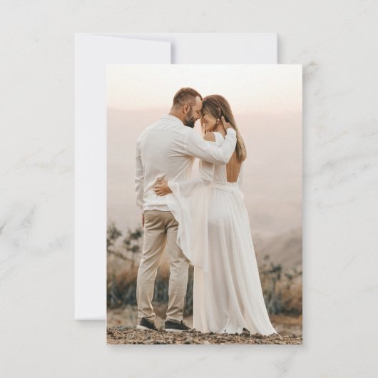 Waterverf zuidwestelijke woestijn foto bruiloft bedankkaart (Achterkant)