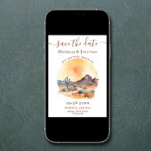 Waterverf Zuidwestelijke Woestijn FOTO Bruiloft Save The Date