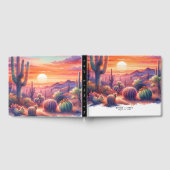 Waterverf Zuidwestelijke Zonsondergang Bruiloft Gastenboek (Volledig)