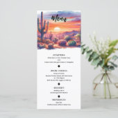 Waterverf Zuidwesters Menu voor Woestijn Zonsonder (Staand voorkant)