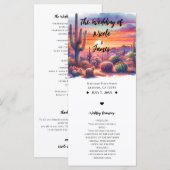 Waterverf Zuidwesters programma voor zonsondergang Programmakaart (Voorkant / Achterkant)