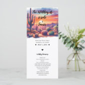 Waterverf Zuidwesters programma voor zonsondergang Programmakaart (Staand voorkant)