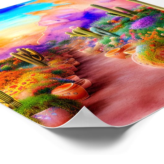 Waterverf zuidwesttuin poster (Hoek)