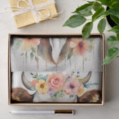 Waterverf Zuivel Koe met Bloemen Decoupage Tissuepapier (Geschenk)