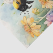 Waterverf Zuivel Koe met Bloemen Decoupage Tissuepapier (Detail)